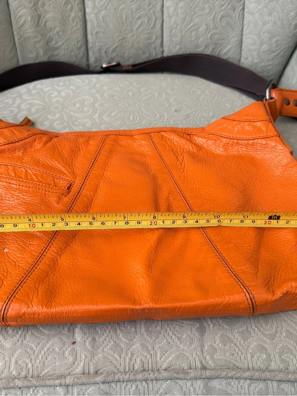 Bright orange HOBO bag